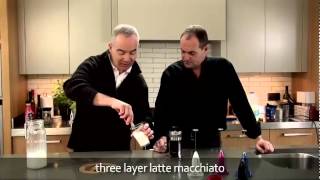 aerolatte  milk frother makes three layer caffè latte macchiato [upl. by Sharron918]