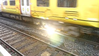 Merseyrail 507 009 making arcs at Birkdale station [upl. by Yelir]