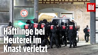 Gefängnismeuterei Polizei stürmt Knast in Thüringen  JVA Untermaßfeld [upl. by Dunham]